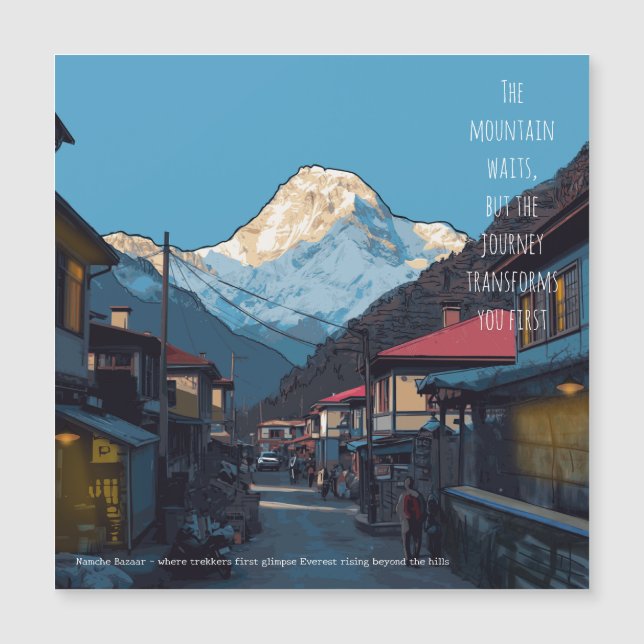 Namche Bazaar Aventure Matinale d'Everest Aimant (Devant)