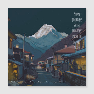 Namche Bazaar Nuit Everest Souvenir Cadeau Magneti