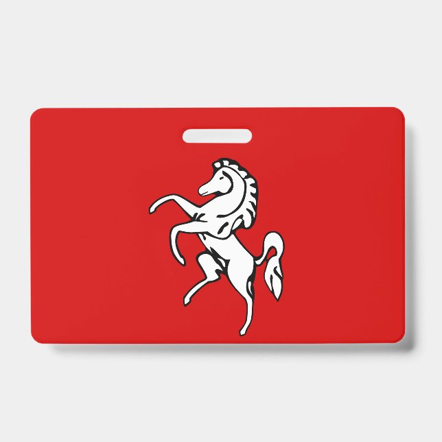 Name Badge with flag of Kent county, England (Front)