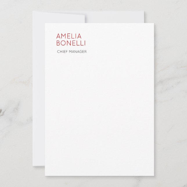 Name Minimalist Professional Plain Casual Card (Devant)