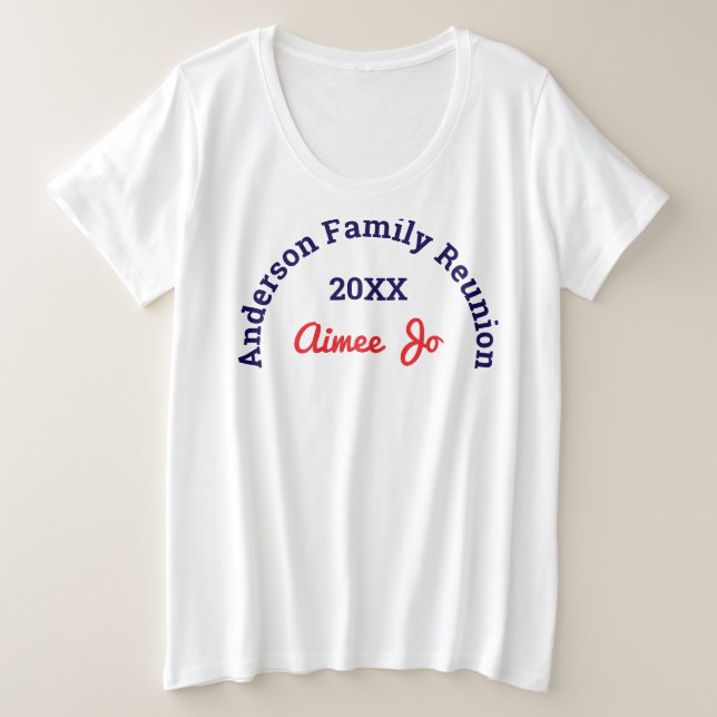 Name || Stylish Matching Family Reunion White (Design devant)