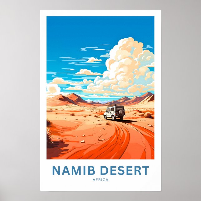 Namib Desert Africa Travel Poster (Devant)