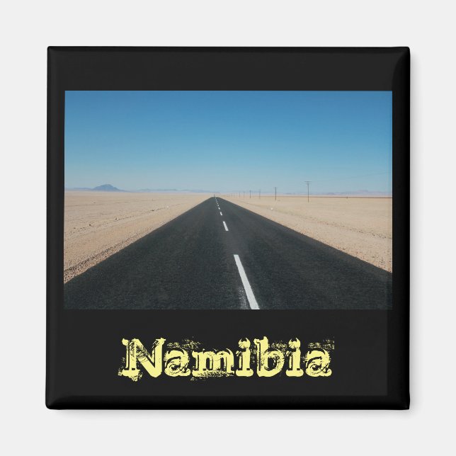 Namibia Road Highway Deert Landscape Magnet (Devant)
