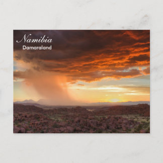 Namibie - Damaraland orage carte postale