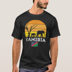 Namibie Elephant Safari Sunset T-Shirt