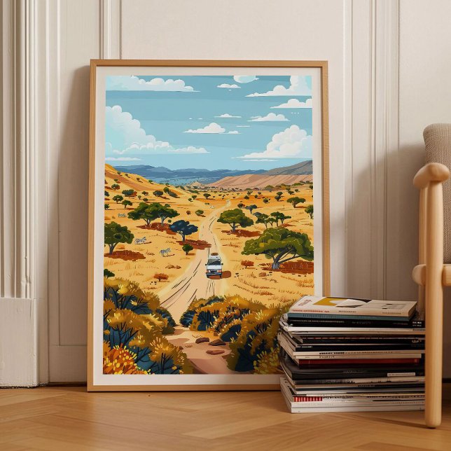 Namibie Illustration Safari Impression Voyage Nami (Créateur téléchargé)