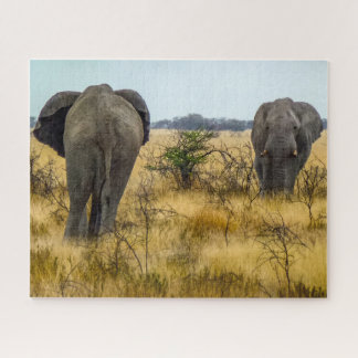 Namibie Jigsaw Puzzle - éléphants sauvages dans l'