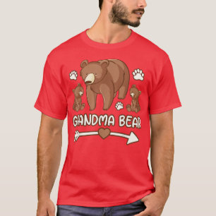 nana bear , grand-mère bear 2 cub tshirt maman