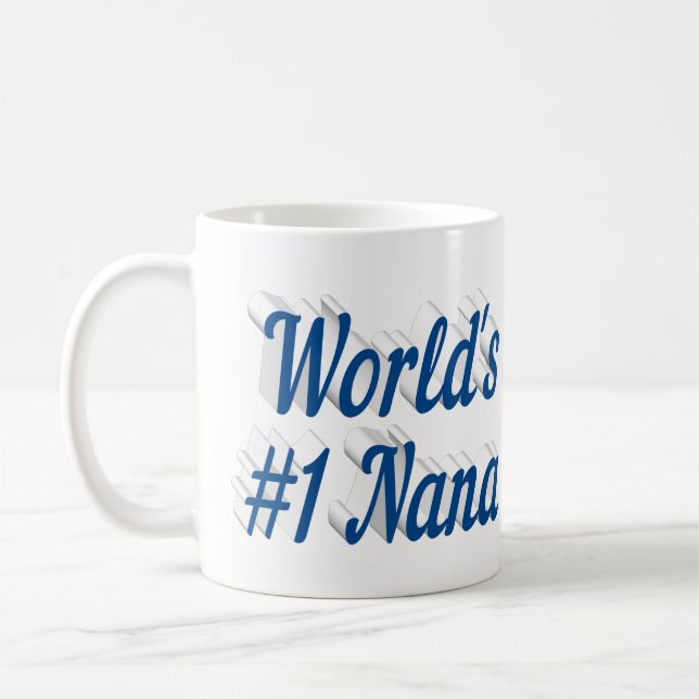Nana bleu demi-texte tasse de café (Gauche)