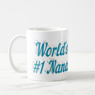Nana ciel bleu demi-texte tasse de café
