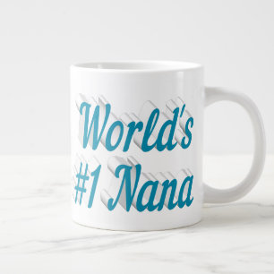Nana ciel bleu demi-texte tasse de café géant