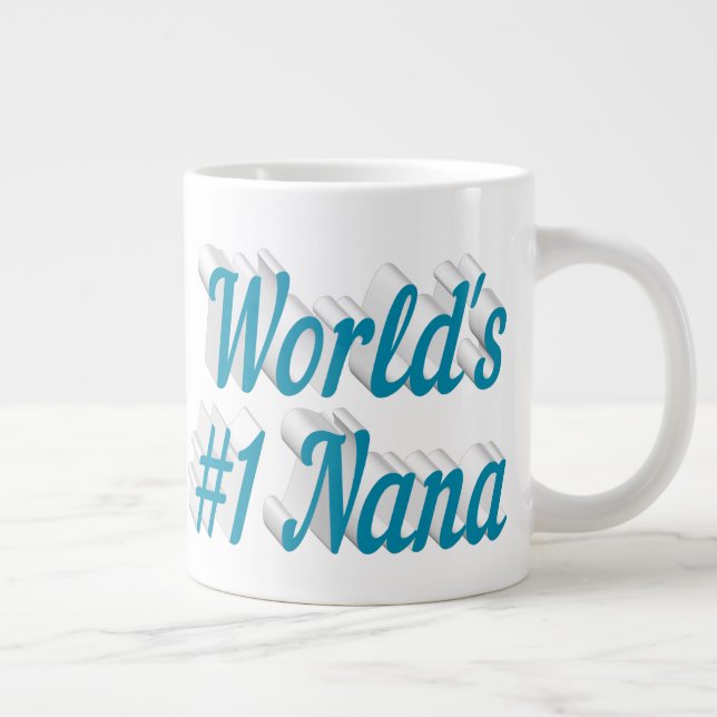 Nana ciel bleu demi-texte tasse de café géant (Droite)