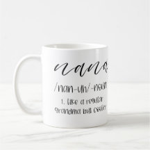 Nana Coffee Mug Grandma Coffee Mug Fête des mères