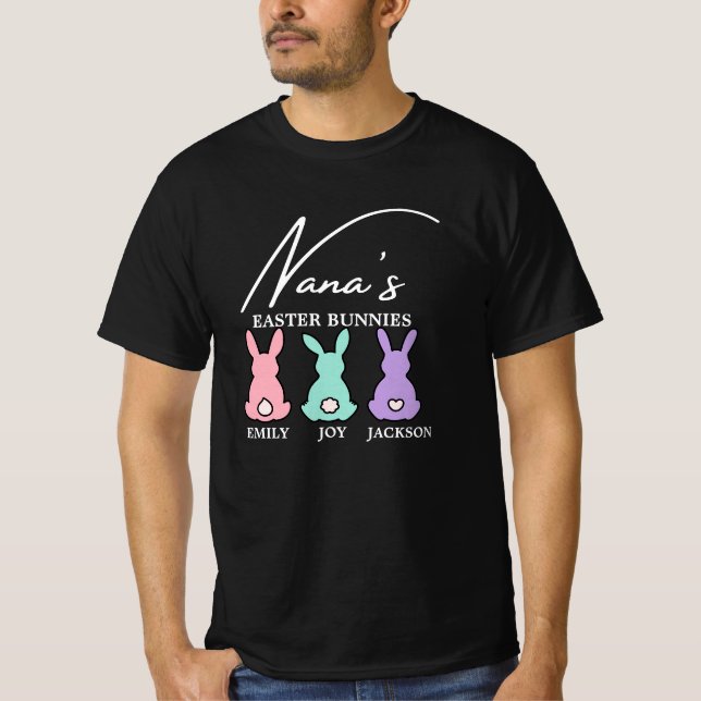 Nana/Grand-mère/Mimi Tshirt Bunny Pâques personnal (Devant)