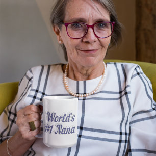 Nana gris demi-texte géant tasse à café