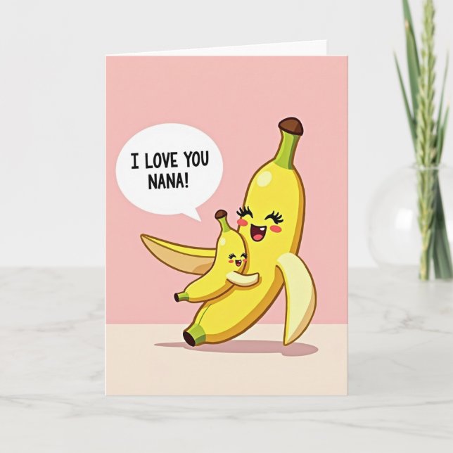 Nana Je T'Aime Carte Thème Fruit (Devant)