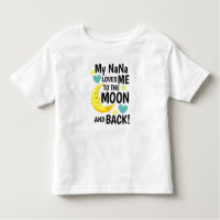 NaNa m'aime à la lune et au dos T-shirt bébé