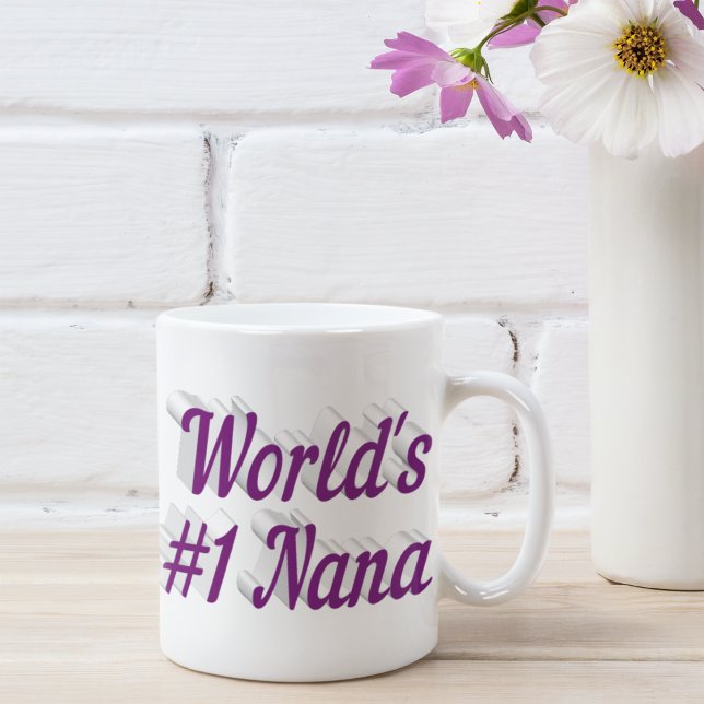 Nana mauve demi-texte tasse de café (Créateur téléchargé)