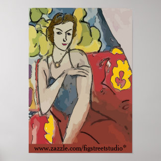 Nancy In Red Chair, ajouter du texte, Poster