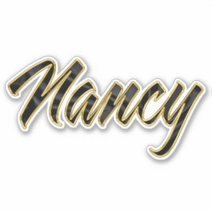 Nancy or noir Lettrage Autocollant Stickers