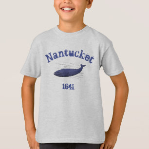 Nantucket, baleine, t-shirt 1641 pour garçons 2