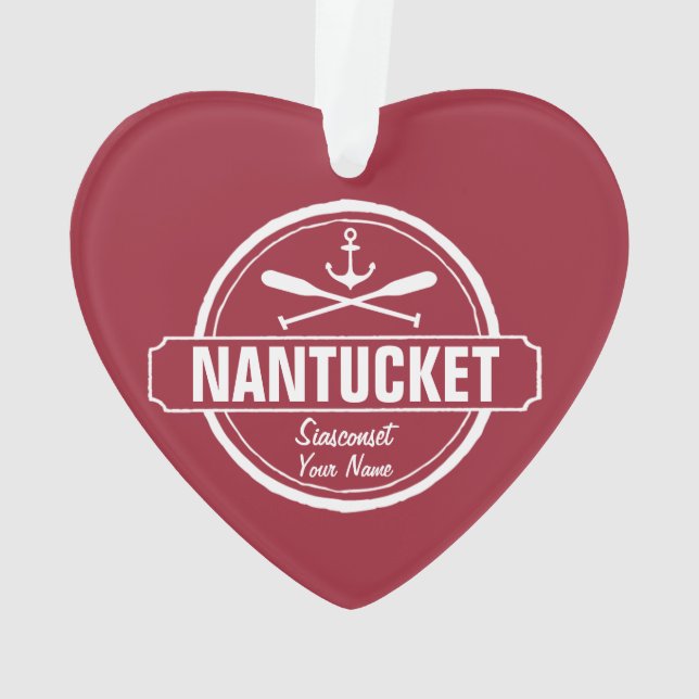 Nantucket, mA a personnalisé l'ancre nommée et (dos)