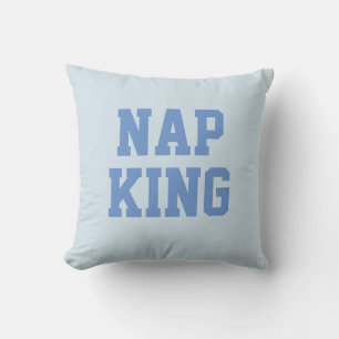 Nap King   Joke Humour Oreiller bleu lancer