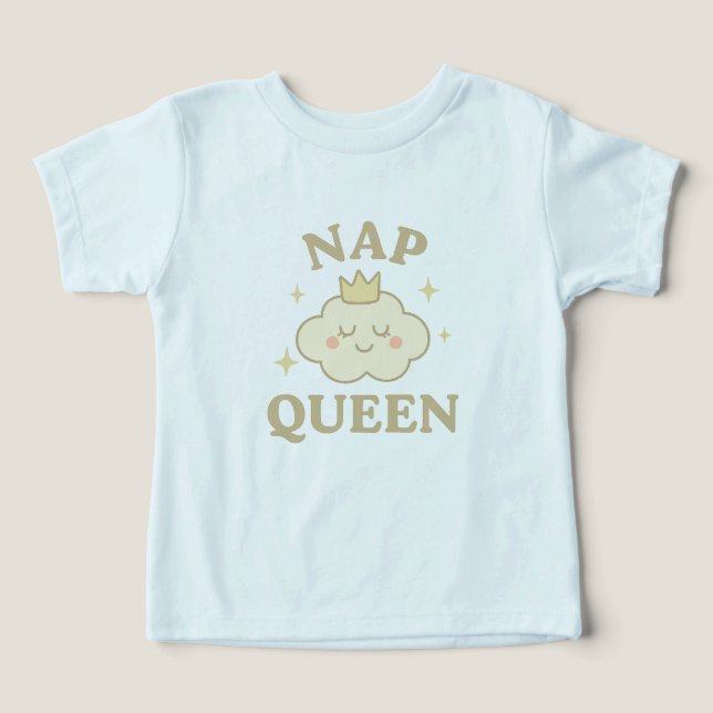 Nap Queen Baby Bodysuit - Cute Cloud & Crown Desig (Design Recto)