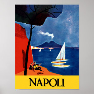 Naples, Italie poster de voyage