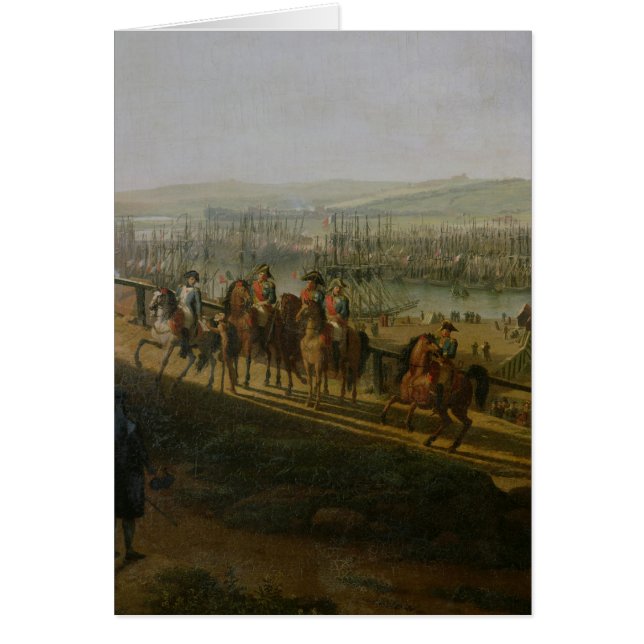 Napoleon Bonaparte visitant le camp à (Devant)