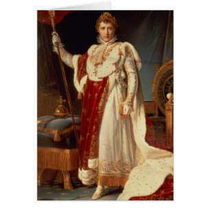 Napoléon dans des robes longues de couronnement,