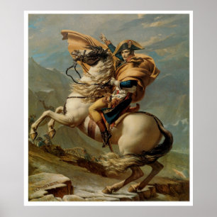 Napoléon Traversant les Alpes 1800 Affiche d'art