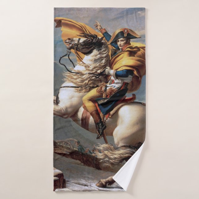 Napoléon Traversant les Alpes, Jacques-Louis David (Serviette de bain)