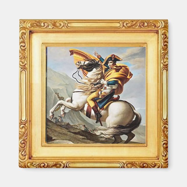 Napoléon traversant les Alpes par David - Magnet (Devant)