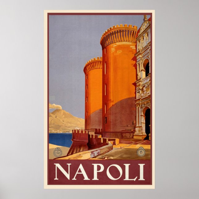 Napoli, Italie Poster Vintage voyage (Devant)