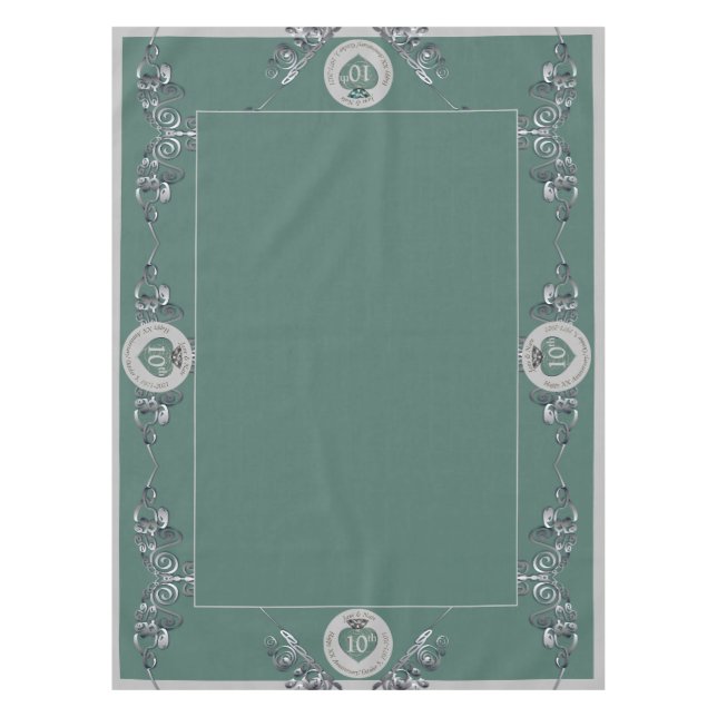 Nappe 10e, 11e, 20e, 25e anniversaire de mariage  (Devant)