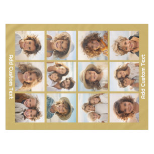 Nappe 12 Collage photo avec Arrière - plan or