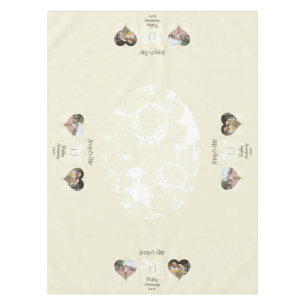 Nappe 13e anniversaire 2 Photos Lin à dentelle