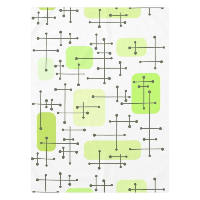 Nappe 1950 Eames Era Art Crosshairs Chartreuse (Devant)