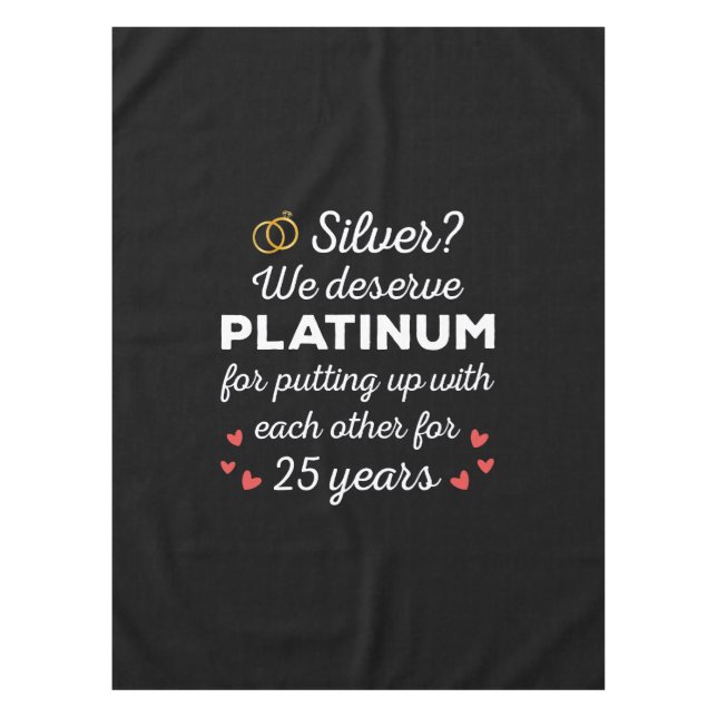 Nappe 25e anniversaire du Mariage I - Couple drôle d'arg (Devant)