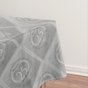 Nappe 25e anniversaire du Mariage Silvery Grey