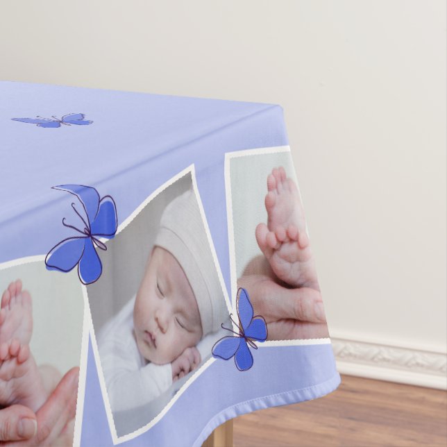 Nappe 32 images Carrés Photo Collage Papillons bleus (In Situ)