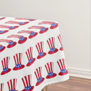 Nappe 4 juillet Patriotic USA Uncle Sam Stars Stripes Ca