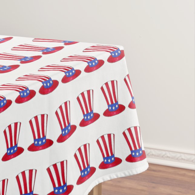 Nappe 4 juillet Patriotic USA Uncle Sam Stars Stripes Ca (In Situ)