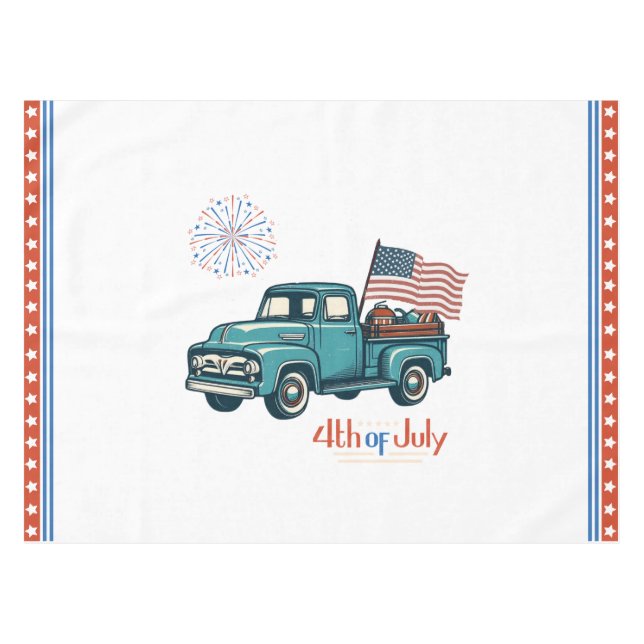 Nappe 4 juillet rustique/vintage (Devant (Horizontal))