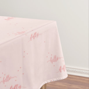 Nappe 50e anniversaire rose or rose bonjour cinquante te
