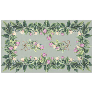 Nappe 60"x104" Tulipes sur la vigne en sage