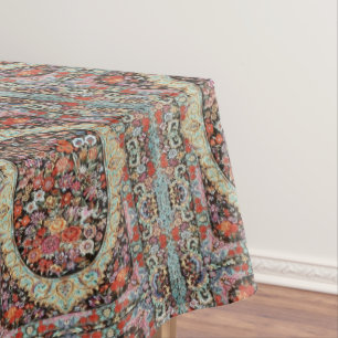 Nappe 60s Vintage Perse Turc Floral Motif