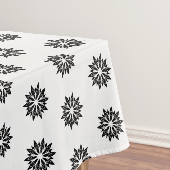 Nappe "60x84" Floral noir (In Situ)