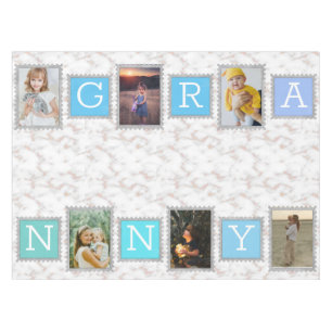 Nappe 6 Six Photo Collage Cute Bébé Famille Amour Granny